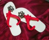 Chinelo decorado com Fita