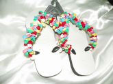 Chinelo decorado com Bexigas