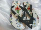 Chinelo decorado com Decoupage